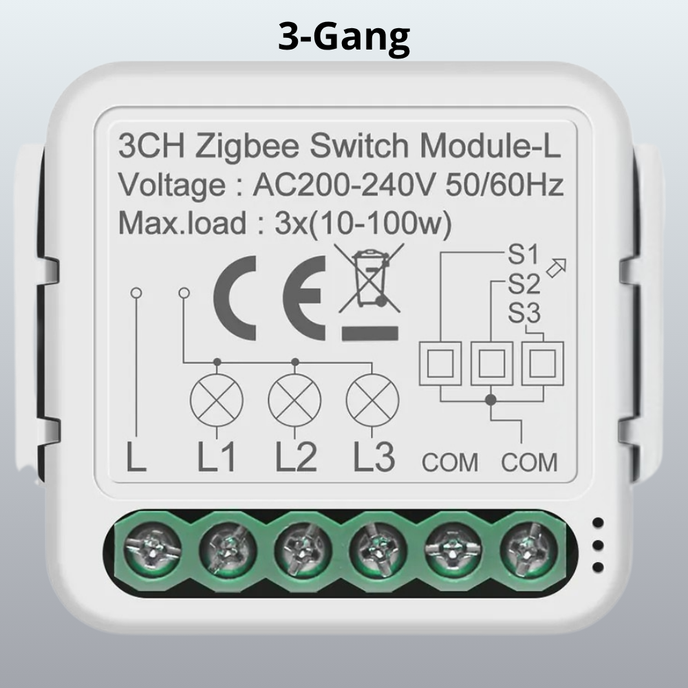 Tuya ZigBee 3.0 Smart Switch Modul – 2-Wege-Schalter, ohne Neutralleiter, kompatibel mit Alexa, Google Assistant, Smart Life
