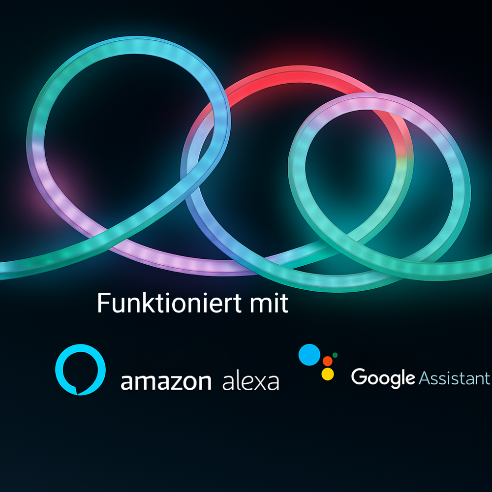 KSIX Smart LED Neon Strip – 5 m, Wi-Fi & Bluetooth, IP65