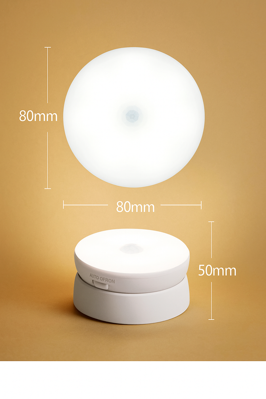 LED Nachtlicht mit Bewegungssensor - USB Wiederaufladbar, 360° drehbar