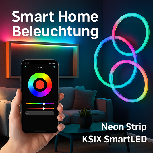 KSIX Smart LED Neon Strip – 5 m, Wi-Fi & Bluetooth, IP65